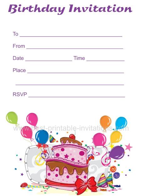 Free Birthday Invitations