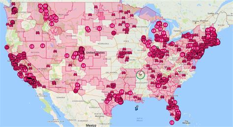 Map Of T-Mobile's 700 Mhz Spectrum - Spectrum Gateway - T Mobile Coverage Map Florida ...