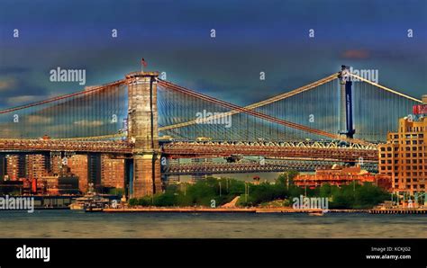 Brooklyn And Manhattan Bridges Stock Photo - Alamy