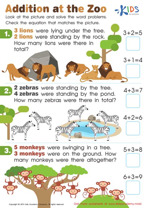 zoo animals color by number worksheet free printable digital pdf - printable zoo worksheets ...