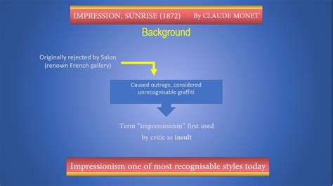 Analysis Slideshow of Artwork Impression, Sunrise by Claude Monet • Teacha!