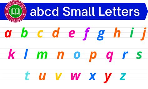 abcd Small Letters a to z » Onlymyenglish.com