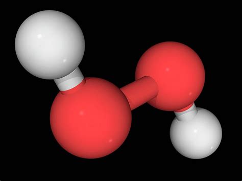 Hydrogen Peroxide Molecule Photograph by Laguna Design/science Photo Library - Fine Art America