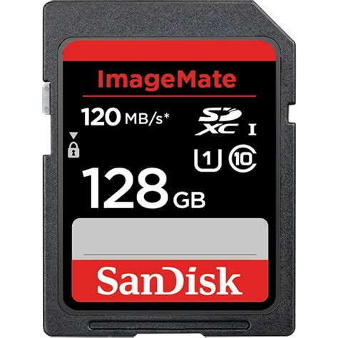 SanDisk 128GB ImageMate SDXC UHS-1 Memory Card - 120MB/s, C10, U1, Full HD, SD Card - SDSDUN4 ...