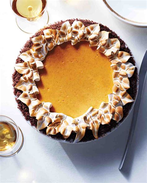 Pumpkin-Cheesecake Pie with Gingersnap Crust Recipe | Martha Stewart