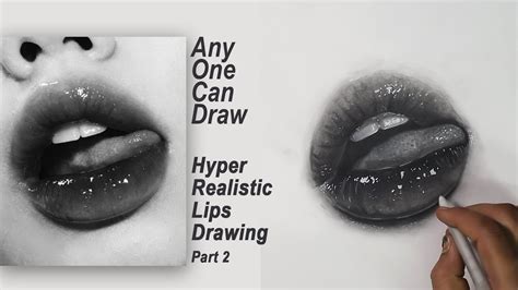 Hyper Realistic Lips Drawing for Beginners - Step by Step Part 2 #sketchbookbyabhishek - YouTube