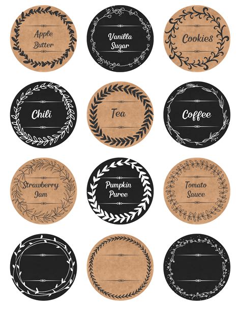 Free Printable Mason Jar Labels - Ripped Jeans & Bifocals