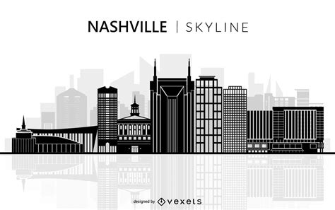 Nashville Skyline Silhouette Vector Download