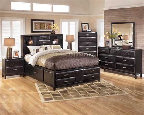 Ashley Furniture Kira King Storage Bed | Dunk & Bright Furniture | Captain's Beds