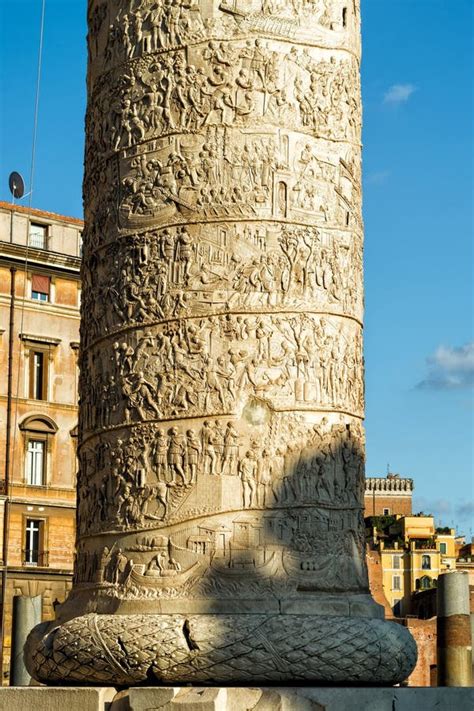 Trajan S Column in the Forum of Trajan in Rome Stock Photo - Image of archeology, europe: 27668316