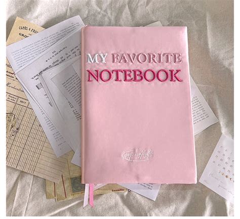 Pink Silk Embroidered Notebook Cover | Hobonichi | Three Fleas