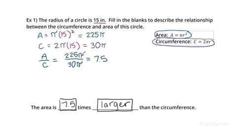 Describing the Relationship between the Circumference & Area of a Circle | Math | Study.com