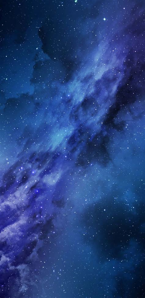 Download Join the Blue Galaxy Experience with iPhone Wallpaper | Wallpapers.com