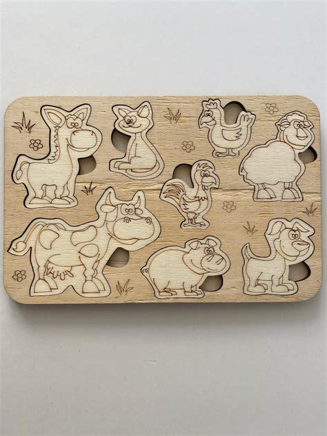 Wooden Puzzles Wooden Animals, Wooden Toys, 3d Puzzle, Sensory Toys, Montessori Materials ...