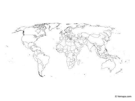 World Map Outline With Countries