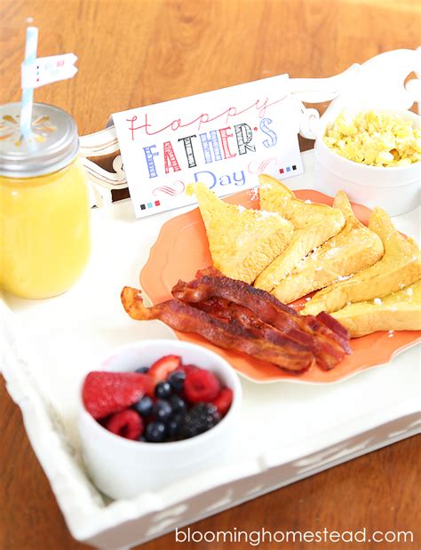 Father's Day Breakfast with Printable - Blooming Homestead