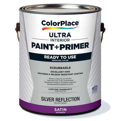 ColorPlace ULTRA Interior Paint & Primer, Silver Reflection, Satin, 1 Gallon - Walmart.com ...