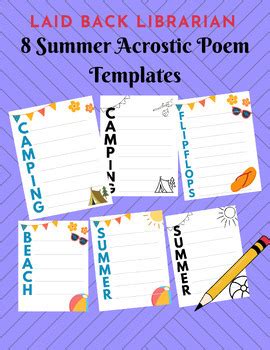 Seasons Acrostic poem templates printable winter spring summer fall