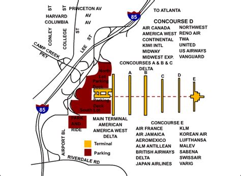 Atlanta Airport Parking Map