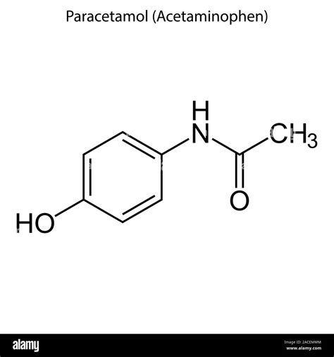 Skeletal formula of Paracetamol (acetaminophen). Chemical molecule Stock Vector Image & Art - Alamy