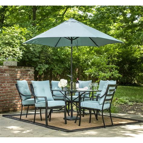 Patio Dining Sets With Umbrella Walmart / Mainstays Sand Dune 6-Piece Folding Patio Dining Set ...