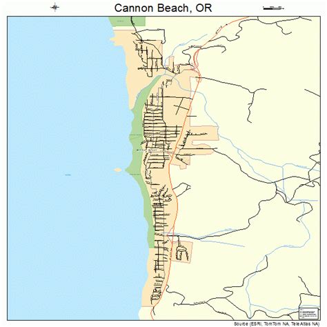 Cannon Beach Oregon Street Map 4110850