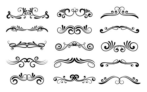 Set ornate calligraphy vector swirls 32180714 Vector Art at Vecteezy