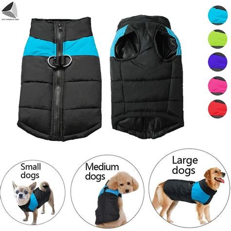 Sixtyshades Winter Warm Dog Jackets Pet Vest Coats Waterproof Windproof Padded Cold Weather Pets ...