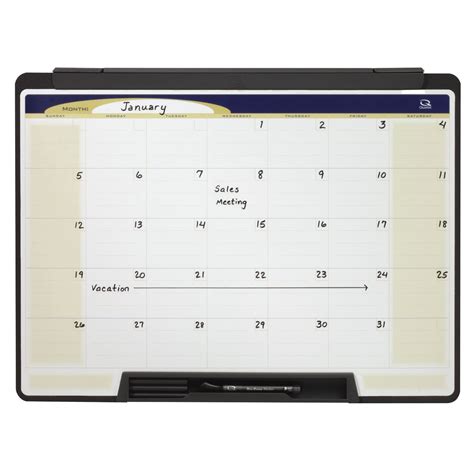 Quartet Motion 1-Month Dry-Erase Wall Calendar Board, 24" x 18" | Grand & Toy