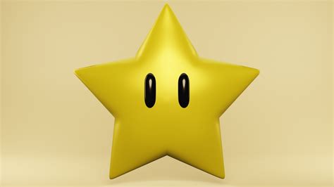 3D file Super Star (Mario) ⭐・Template to download and 3D print・Cults