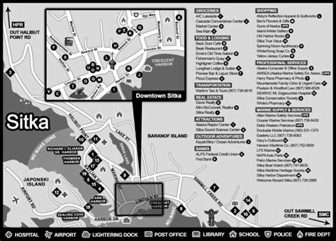 Map of Sitka – Sitka Harbor Guide