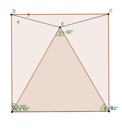 geometry - $ABCD$ is a square and $AEB$ is an equilateral triangle. Find $\angle DEC ...