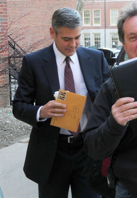 Pictures of George Clooney Arriving on Set of The Ides of March in Ohio | POPSUGAR Celebrity