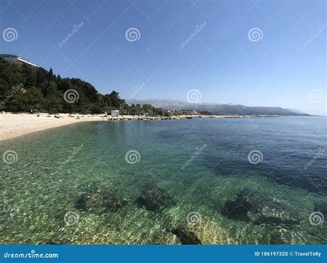 Znjan Beach in Split, Croatia Stock Photo - Image of znjan, vacation: 186197320