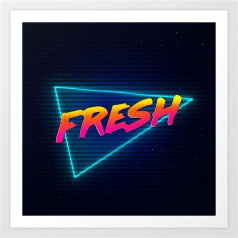 Fresh 80s Retro Neon Art Print by Monolith Design | Society6