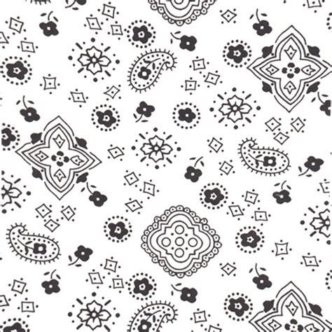 White Paisley Bandana Poly Cotton Fabric | iFabric