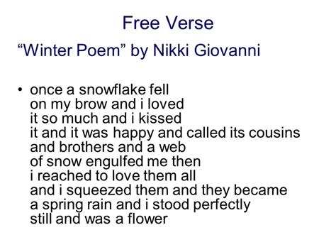 49 free verse poetry examples