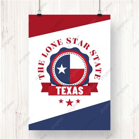 Minimalist American Texas Blue Poster Template Download on Pngtree