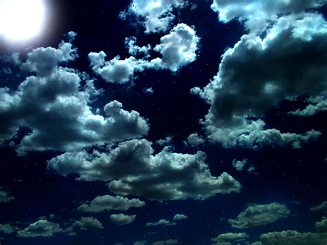 Download Blue Cloud Night Nature Sky HD Wallpaper