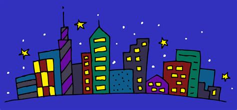 Cute Clip Art of City at Night Free Clip Art sweetclipart