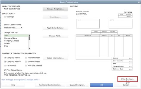 Quickbooks Online Invoice Templates – PARAHYENA