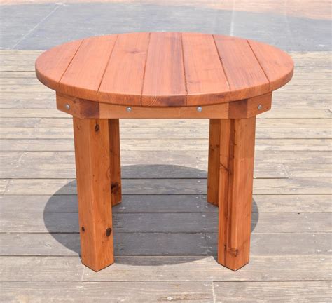 Durable Outdoor Patio Table, Custom Wood Round Tables