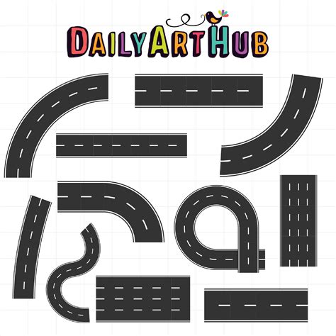 Roads Clip Art Set – Daily Art Hub – Free Clip Art Everyday