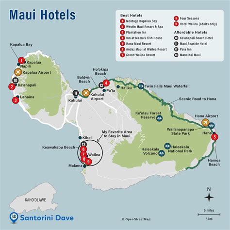 MAUI HOTEL MAP - Best Areas, Neighborhoods, & Places to Stay