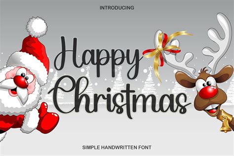 Happy Christmas Font by asmunin78 · Creative Fabrica