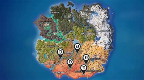 All Oasis Pool locations in Fortnite Chapter 5, season 3