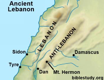 Biblical Lebanon Map