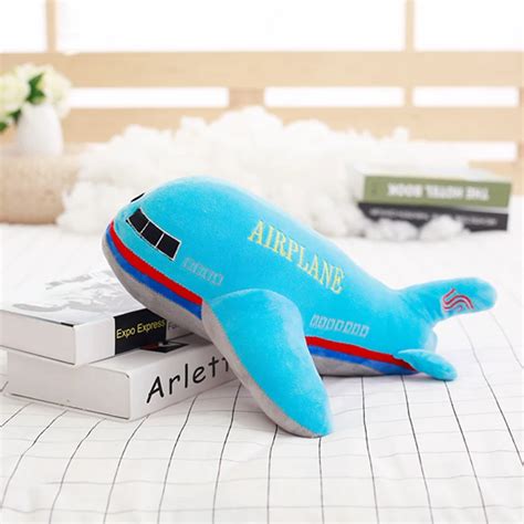 Nooer Hot Selling 40/50/60 CM Plush Stuffed Airplane Plane Toy Plush Aircraft Dolls Boy Children ...