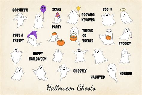 Funny Halloween Ghost Vector Bundle Graphic by Paper Art Garden · Creative Fabrica