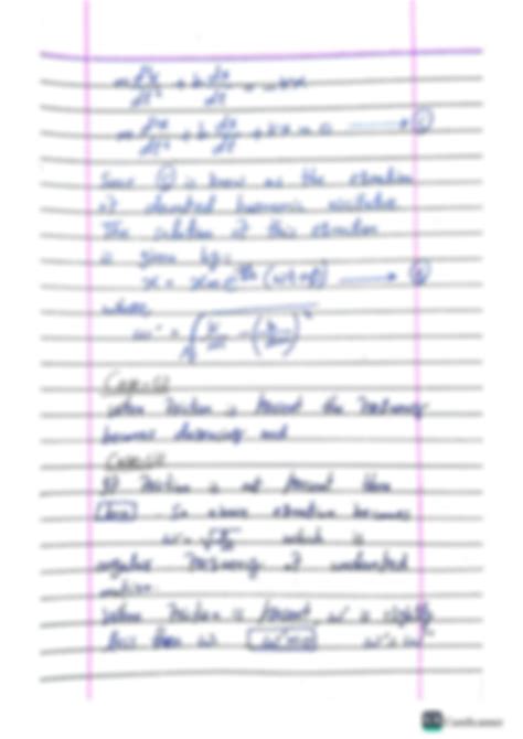 SOLUTION: Damped harmonic oscillator damped oscillator bs physics - Studypool